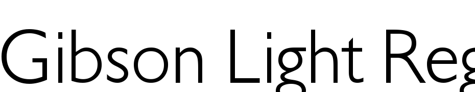Gibson Light Regular cкачати шрифт безкоштовно